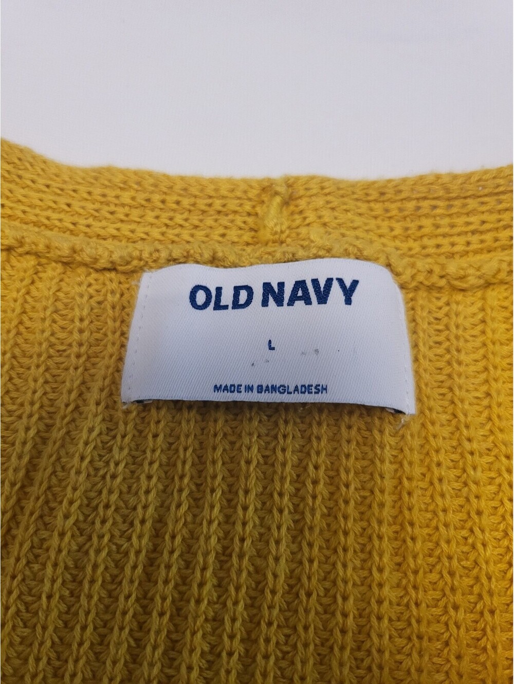 Old Navy Large Yellow Knit V-Neck Sweater